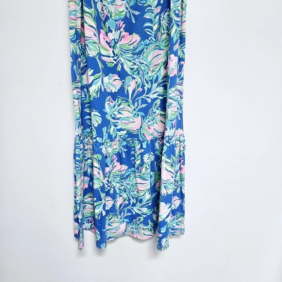 Lilly Pulitzer Blue and Pink Floral Maxi Dress - Picture 5 of 10